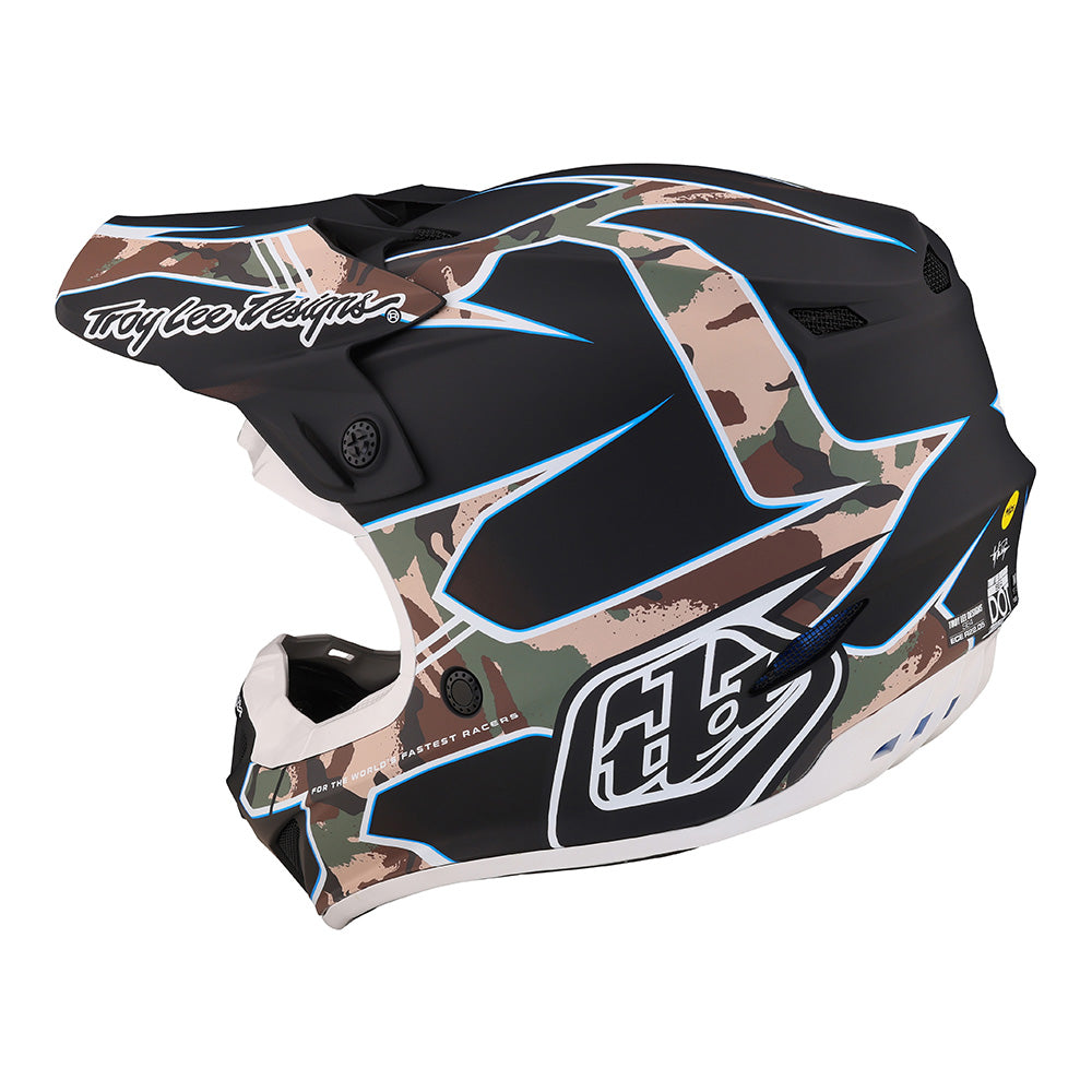 Troy Lee Designs, Troy Lee Designs Youth SE4 Polyacrylite Helmet Matrix Camo Black