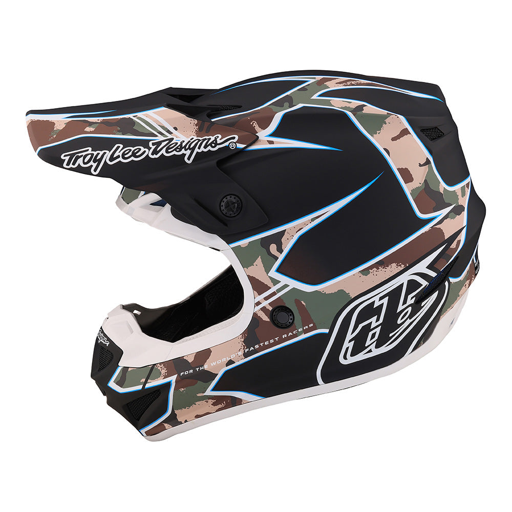 Troy Lee Designs, Troy Lee Designs Youth SE4 Polyacrylite Helmet Matrix Camo Black