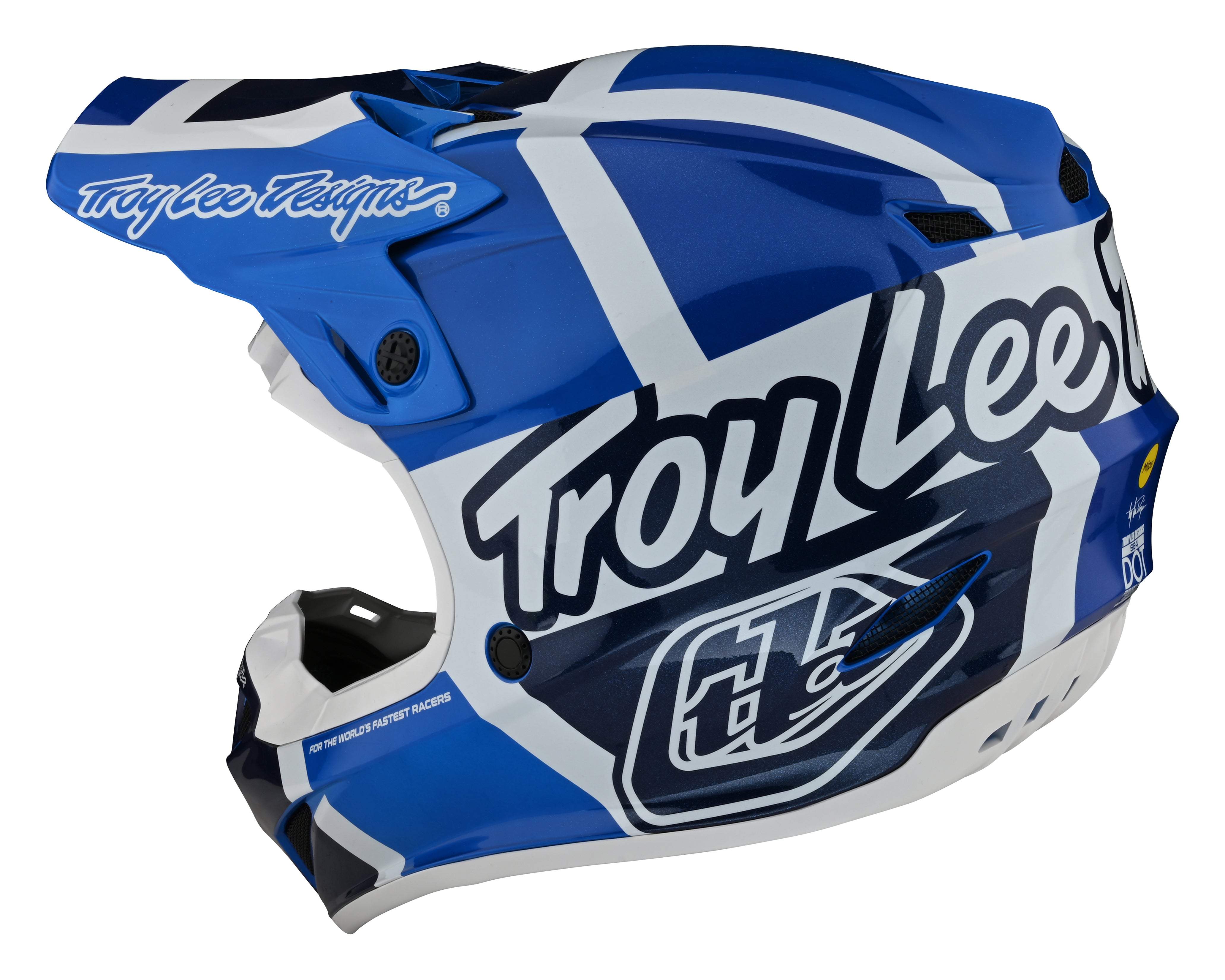 Troy Lee Designs, Troy Lee Designs Youth SE4 Polyacrylite Helmet Quattro Blue