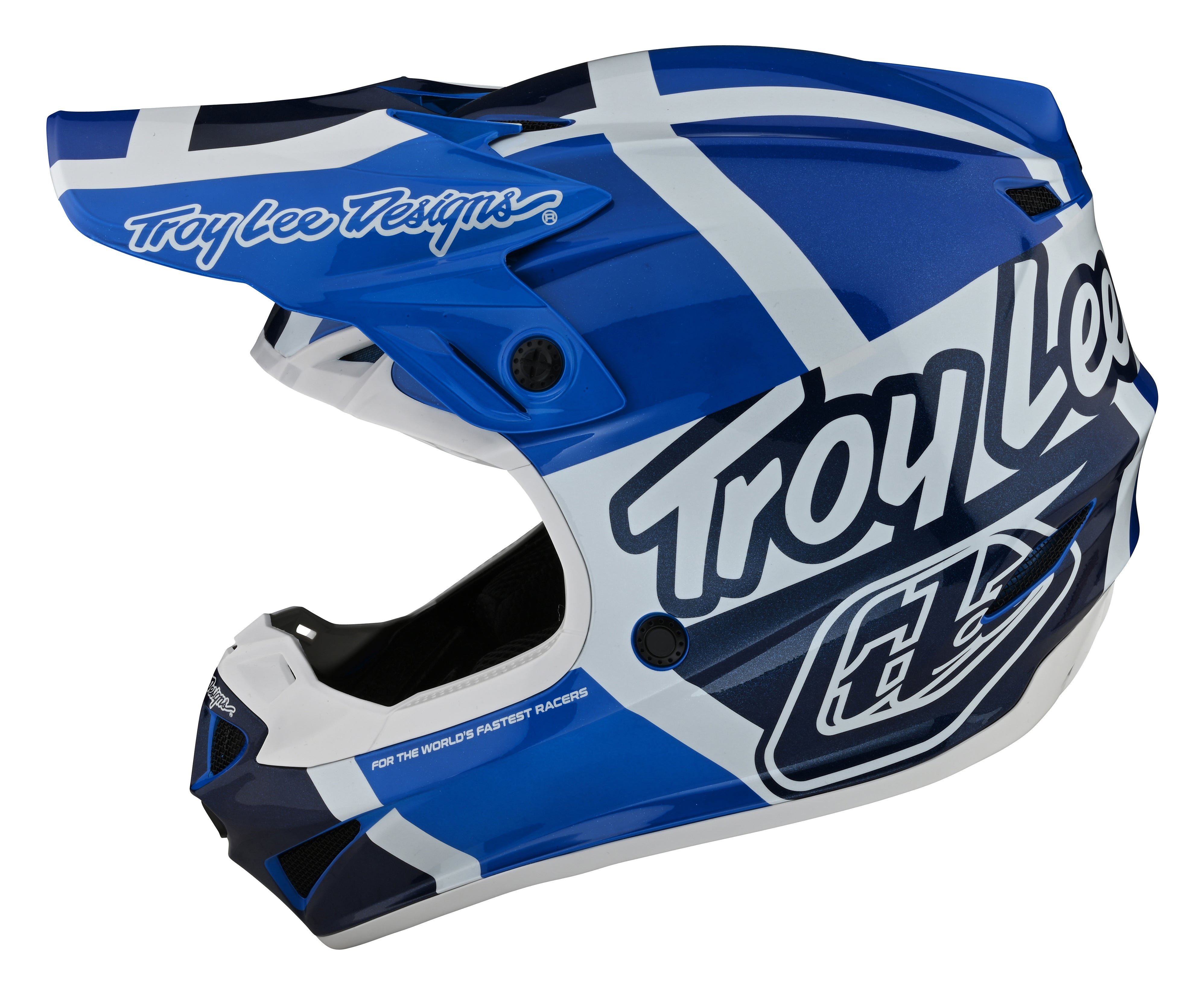 Troy Lee Designs, Troy Lee Designs Youth SE4 Polyacrylite Helmet Quattro Blue