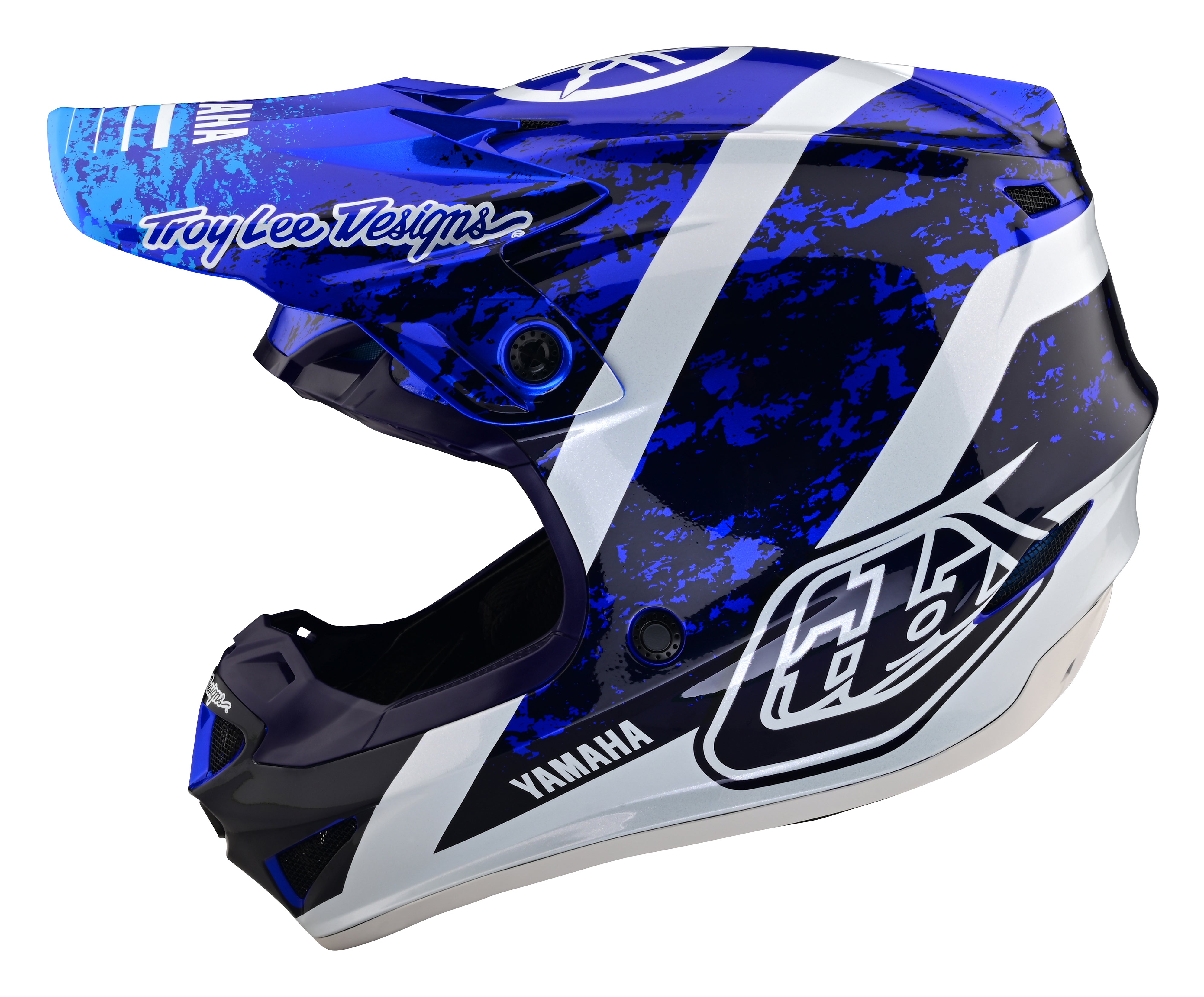 Troy Lee Designs, Troy Lee Designs Youth SE4 Polyacrylite Helmet Yamaha OW-22 Navy