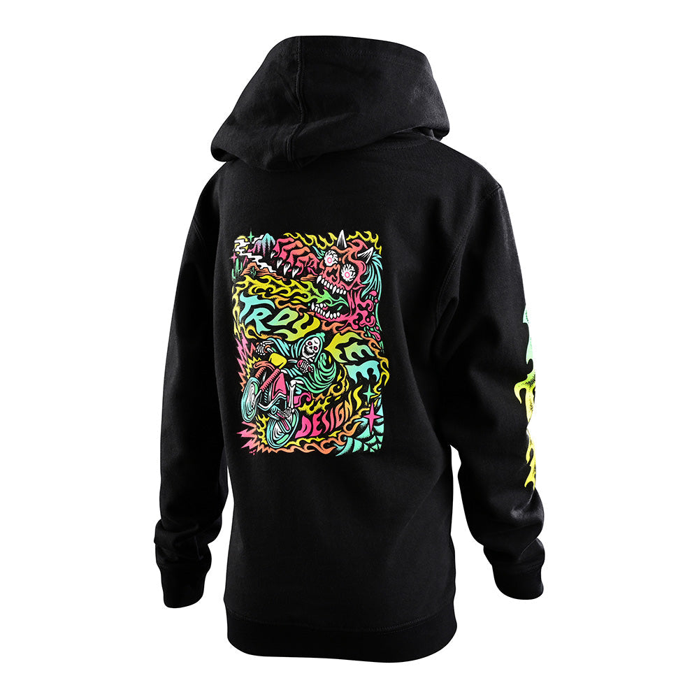 Troy Lee Designs, Troy Lee Designs Youth Tallboy Demon Pullover Hoodie; Black