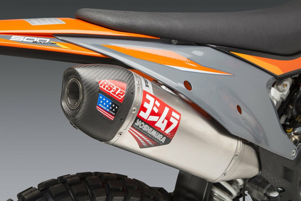 Yoshimura, Yoshimura RS12 Exhaust System Hdr/Canister/End Cap Ss-Al-Cf  Husqvarna FE 501; KTM 500 EXC-F - 265000S320