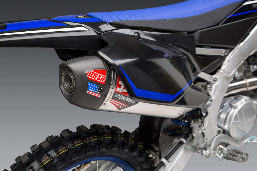 Yoshimura, Yoshimura RS12 Stainless Full Exhaust, w/ Aluminum Muffler Yamaha YZ450F 20-22 - 234830S320