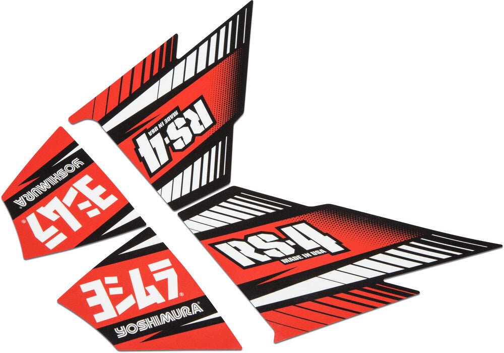 Yoshimura, Yoshimura Rs-4 Muffler Decal Set 4/Pcs - RS4-NB005