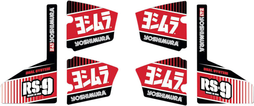 Yoshimura, Yoshimura Rs-9 Muffler Decal Set 6/Pcs - RS9-NB004